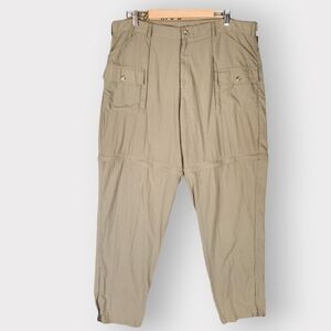 Rail Riders‎ Men's Convertible Hiking Pants Size XL Khaki Nylon Pockets